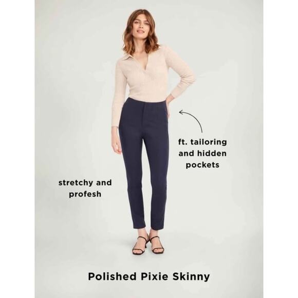 Women's Old Navy High-Rise Pixie Skinny Secret-Smooth Pockets 14 Petite, NWT - Picture 5 of 7